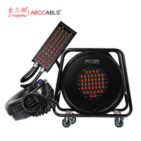 ABCCABLS 40 canaux, 32 entrées XLR femelles, 8 sorties XLR mâles, Câble multipaire audio de scène sur enrouleur, Câble multipaire de microphone double panneau pour spectacles en direct