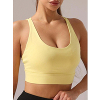 Soutien-gorge de sport élastique personnalisé FH pour femme, nouveau soutien-gorge de yoga et de fitness pour femme, dos nageur, maintien élevé, respirant, type débardeur/camisole