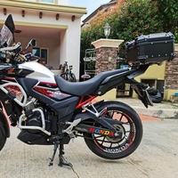 Sacoche de moto étanche en aluminium noir 65L X Design F2-MOTO de marque privée, en alliage durable pour rangement de bagages
