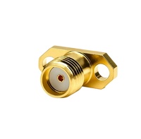 Connecteur RF femelle S MA à 2 trous avec bride S MA-KFB1C, adapté pour câble semi-rigide 045, 50 Ohm, faible rapport de standing wave