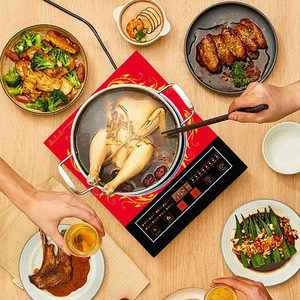 Cuisinière à induction électrique 2000W, brûleur unique, commande tactile, écran LED, cuisinière multifonctionnelle pour la cuisine à domicile - Product Image 3