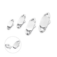 SUMMLY Bijoux de mode minimalistes de luxe en gros, plaqués or 18 carats, en acier inoxydable, avec fermoir magnétique et double connecteur ovale
