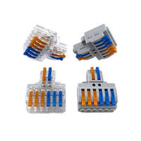 Blocs de jonction de câbles LED multicolores KV426 M3 2 entrées 6 sorties avec vis de fixation et câbles transparents