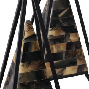Sculture Decorative a Forma di Piramide in Ferro e Resina per Soggiorno, Ufficio, Bagno, Scaffale e Tavolino da Caffè - Product Image 6