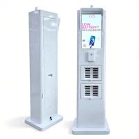Station de location de batteries externes partagées étanche avec écran tactile, 24 emplacements, borne de recharge extérieure résistante à la pluie, paiement par carte NFC, IoT