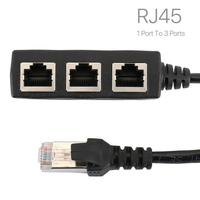 Dongguan LAN manufaktur Ethernet RJ45 jantan ke 3 X kabel adaptor pemisah Ethernet LAN wanita