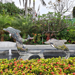 Escultura de Pez de Acero Inoxidable Libit, Adorno de Arte para Jardín Exterior Personalizado, Figura Animal Hecha a Mano para Montar en el Suelo - Product Image 1