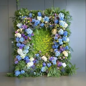 Mur de fleurs artificielles à dérouler, sans assemblage requis, 8 pieds x 8 pieds, décor de toile de fond pour photomaton de mariage haut de gamme - Product Image 6