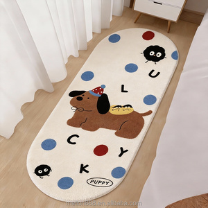 Tapis en fausse fourrure de cachemire, fabriqué à la machine, antidérapant, imperméable, pour chambre de fille, chevet, couverture tendance, tapis de sol pour salon - Product Image 2