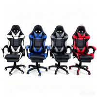 Chaise de jeu ergonomique en cuir PU à prix de gros, pivotante et colorée, en promotion