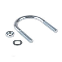 Boulon en U en acier au carbone ASME B18.2 avec écrous et rondelles, attache pour tuyau de 1/2 pouce à 4 pouces