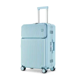 2024 Venda imperdível mala de viagem com moldura de alumínio para laptop e laptop, mala de viagem de longa duração para bagagem de negócios