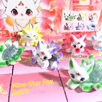 Nouvelle figurine en résine Renard à neuf queues, ornement créatif et tendance, jouet boîte mystère, décoration de bureau pour étudiants, vente en gros, thème animal