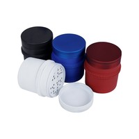 Article populaire transfrontalier : Grinder en métal pressé 68 mm, texture antidérapante en caoutchouc, multicolore, prêt à offrir, outil pour fumeurs, vente en gros