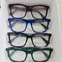 Nouvelles montures de lunettes optiques en acétate épais de grande taille, de haute qualité, assorties