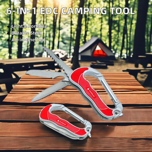 Set di Coltelli Pieghevoli 6-in-1 in Lega di Alluminio Multifunzionale con Moschettone per Campeggio, Escursionismo e Arrampicata in Montagna - Product Image 6