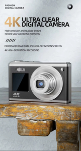 Cámara Digital Vlog 4K 10X Zoom óptico Pantallas duales Sensor CMOS para YouTube Perfect Point Shoot Selfie Compatible con tarjeta SD - Product Image 2