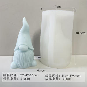 Moule en silicone DIY 3D Bonhomme de neige de Noël, Moule à savon, Moule à bougie, Moule à cire, pour artisanat et art fait main, Père Noël - Product Image 6