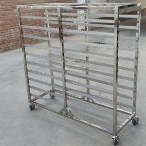 Chariot de séchage et de fumage en acier inoxydable à conception ouverte et durable pour viande, saucisses, poisson et bœuf - Product Image 3