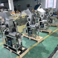 Industriële wortelpersmachine van roestvrij staal, commerciële schroefpers voor fruit, ananas, sinaasappel en citroen.