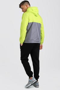Wholesale Colorblock <strong>Mens</strong> Nylon Cotton Lined Windbreaker Shorts Custom Logo <strong>Cagoule</strong> - Product Image 3