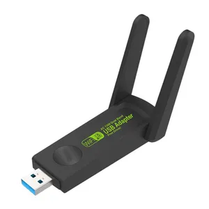 Adaptador USB WiFi de 1300Mbps, banda Dual, 2,4G/5Ghz, Dongle Wi-Fi 802.11AC, antena potente, receptor inalámbrico para PC/ordenador portátil, controlador gratuito