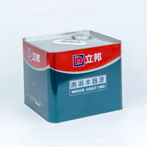 Recipientes de estanho quadrados de 10 litros, tinta de estanho em latas com bico tampa