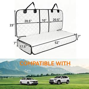 Su geçirmez PU deri köpek araba arka koltuk için klozet kapağı kaymaz araba koltuk koruyucusu Anti Scratch geri köpekler için klozet kapağı s - Product Image 2