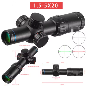 กล้องเล็งยิงปืนสำหรับใช้งานกลางแจ้ง ขนาด 1.5-5x20 พร้อมเส้นเล็งแบบ Reticle สำหรับนักล่า ใช้ได้กับปืนลม ขายส่งจากโรงงาน - Product Image 5