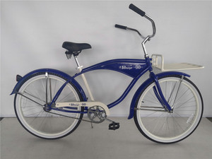Bicicleta Retro Bitburger de 26 Pulgadas, Una Velocidad, Logotipo Personalizado, Bicicleta de Paseo con Canasta Delantera - Product Image 2