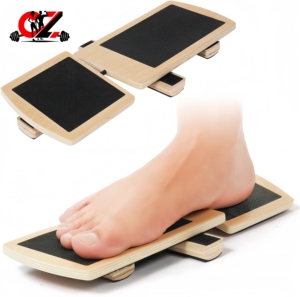 CZFIT Estirador de pies de madera, Entrenador de equilibrio de una sola pierna, Tabla de equilibrio para ballet, Equilibrio y fortalecimiento de tobillos y pies de madera - Product Image 1