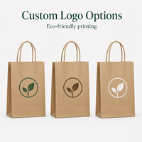 Sacs cadeaux pour petites entreprises, personnalisés, en papier kraft recyclé, avec poignées en corde de coton, logo, écologiques, pour les marques de café bio