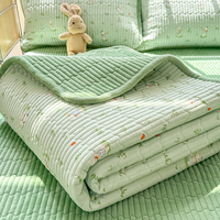 Couette d'hiver moderne écologique double couche en gaze matelassée imprimée, garnissage en coton, couverture fine pour la maison et l'hôtel, taille King