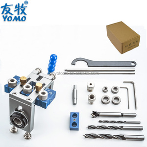 Woodworking Three in One Wood Punching Positioning Set Cabinet Hardware Tools Punch Locator Dowel Jig Fast Fixed <strong>Drilling</strong> <strong>Guide</strong> - Product Image 3