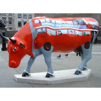 Usine chinoise taureau espagnol combat vache ferme accessoire grandeur nature décor résine Statue à vendre