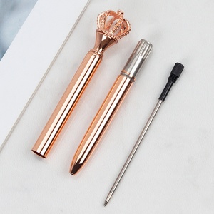 Bolígrafo de Diseño Elegante OEM y ODM, con Recubrimiento Plateado, Cambia de Color, Chapado <span class=keywords><strong>en</strong></span> <span class=keywords><strong>Oro</strong></span> Rosa, con Corona Brillante, Bolígrafo de Regalo con Logotipo Personalizado - Product Image 3