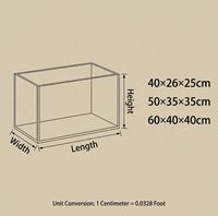Aquarium de bureau en verre de 40 cm avec filtre arrière et éclairage LED pour l'aquascaping d'eau douce