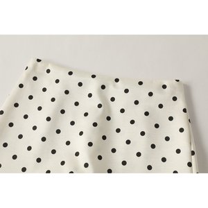 Vestido de talla grande con lunares blancos, falda estilo dulce chica, falda pantalón corta de poliéster sin planchar, línea A, que favorece la figura, para mujer, verano 2026 - Product Image 4