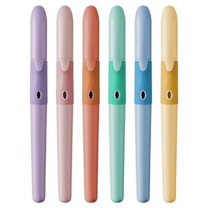 Stylo plume de <span class=keywords><strong>calligraphie</strong></span> en plastique de couleurs unies avec poignée caoutchoutée douce Outil pratique pour étudiants débutants avec pointe dorée - Product Image 5