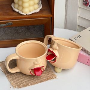 <b>Ceramic</b> Mug Tongue-Out 201-300ml Funny <b>Cup</b> For Coffee Tea Gift - Product Image 2