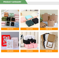Boîte à tiroir en carton pliable personnalisée, couleur unie, avec fenêtre transparente, emballage cadeau pour les fêtes