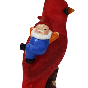 Statua su misura su misura della statua di animale dell'uccello rosso della nana e dell'uccello su misura figurina fatta a mano della scultura della decorazione di festa dell'artigianato della resina - Product Image 5