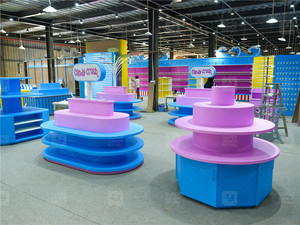 Giá để trưng bày đồ ăn vặt độc đáo, chủ đề đại dương ngọt ngào, nội thất cửa hàng, hình bánh xe nước bằng gỗ, trưng bày cửa hàng kẹo - Product Image 2