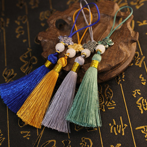 Ice Silk Tassel Pendant Mixed Colors Classic Court Style <b>Bookmark</b> Car Ornament Handmade Woven Decor <b>Gift</b> - Product Image 1