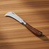 Couteau pliant AUSONIA Grafting 19 cm avec lame en acier inoxydable et manche en bois Fabriqué en Italie