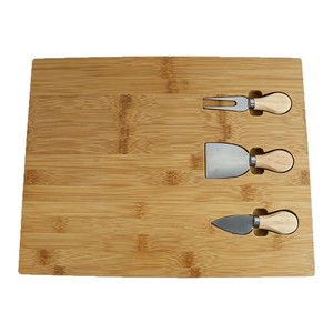 Bamboo Cheese Board With <b>Knife</b> 30x20cm Portable Kitchen Cutting Board For Fruit <b>Bread</b> Home And Outdoor Use - Product Image 5