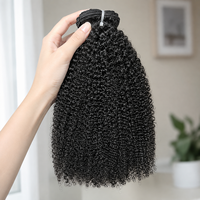 Cheveux non traités 100% vierges bruts bouclés birmans doux, extensions de cheveux humains brésiliens crépus bouclés, mèches de cheveux humains 4c