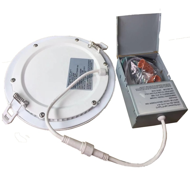 Banqcn Wafer-thin LED Recessed Downlight Potlight Triac Dimmable LED Recessed Light Etl 4" 9W 6" 12W 5CCT 3CCT LED Panel Light