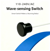 SanJin Detektor Inframerah Sakelar Sensor PIR AC110-240V Max800W Beban Tersembunyi Kontrol Gelombang Tangan Dalam Ruangan untuk Lampu LED Kabinet