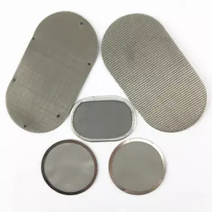 Disco reutilizável lavável de aço inoxidável de tela de filtro de malha de metal de camada única e multicamadas